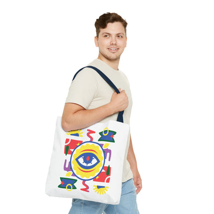 Vodou Eye Haitian Spiritual Art Tote Afro-Haitian Mysticism Design - CreoleSizzle