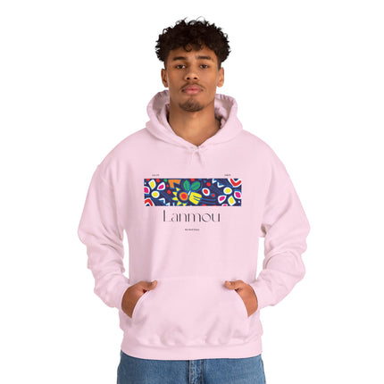 Lanmou Floral Hoodie Haitian Love-Inspired Streetwear Unisex Heavy Blend Hoodie Cozy & Artistic Casual Wear