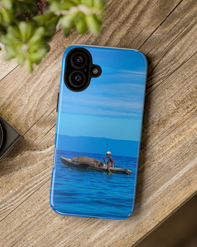 Haitian Fisherman Phone Case – Coastal Art Design – Durable, Stylish Caribbean Inspired Case - CreoleSizzle