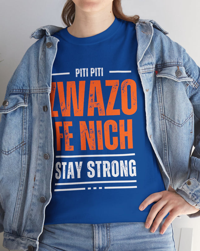 Piti Piti Zwazo Fe Nich T-Shirt – Haitian Proverb Tee, Stay Strong Motivational Shirt, Unisex Cotton Comfort Fit - CreoleSizzle