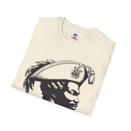 Haitian Revolutionary Thinker Tee Vintage Side-Profile Portrait Unisex Cultural Heritage T-Shirt