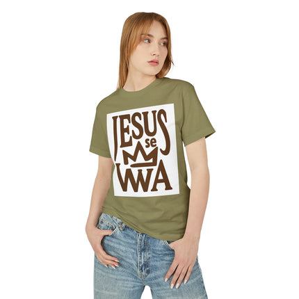 Jezi se Wa Jesus is King Haitian Faith Sweatshirt Creole Christian Apparel Spiritual Heritage Collection Heavyweight Cotton Tee