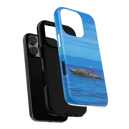 Haitian Fisherman Phone Case – Coastal Art Design – Durable, Stylish Caribbean Inspired Case - CreoleSizzle