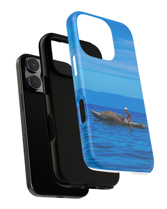 Haitian Fisherman Phone Case – Coastal Art Design – Durable, Stylish Caribbean Inspired Case - CreoleSizzle