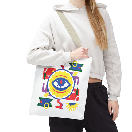 Vodou Eye Haitian Spiritual Art Tote Afro-Haitian Mysticism Design - CreoleSizzle