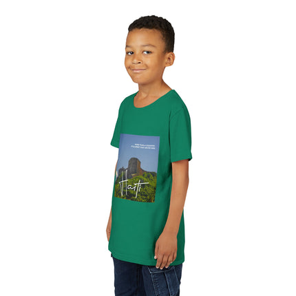 Citadelle Laferrière Youth Tee Haitian Heritage T-Shirt Kids’ Short Sleeve Adventure Shirt Symbol of Resilience & Cultural Pride