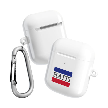 Haitian Flag and Name Minimalist National Pride AirPods Case Everyday Heritage Edition
