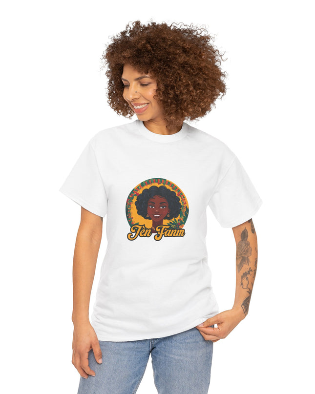 Jèn Fanm Haitian T-Shirt – Bold, Beautiful, and Unapologetically You Inspirational Unisex Heavy Cotton Tee with Haitian Design - CreoleSizzle