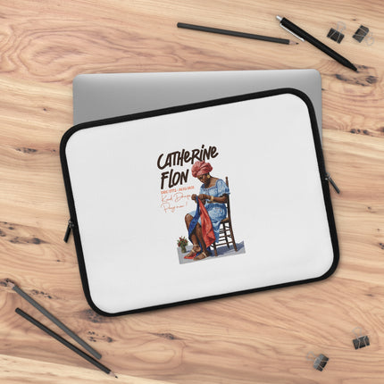 Catherine Flon Stitching the Flag of Freedom Haitian Heritage of the Revolution Laptop Sleeve - CreoleSizzle