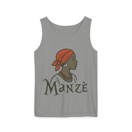Mazè Haitian Woman Empowerment Tank Top Creole Pride Series Unisex Summer Festival Wear