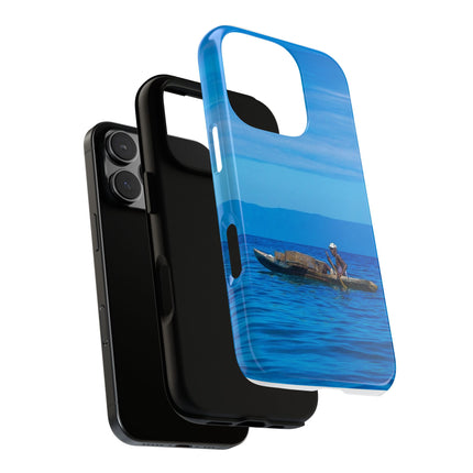 Haitian Fisherman Phone Case – Coastal Art Design – Durable, Stylish Caribbean Inspired Case - CreoleSizzle