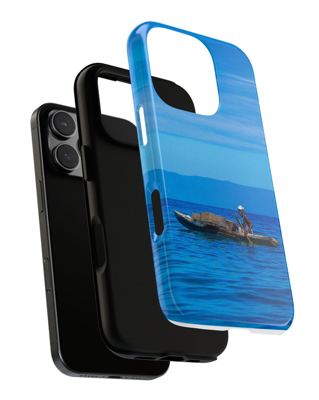 Haitian Fisherman Phone Case – Coastal Art Design – Durable, Stylish Caribbean Inspired Case - CreoleSizzle