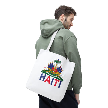 Ayiti Crayon Emblem Educational Heritage Tote Bag Diaspora Kids Edition - CreoleSizzle