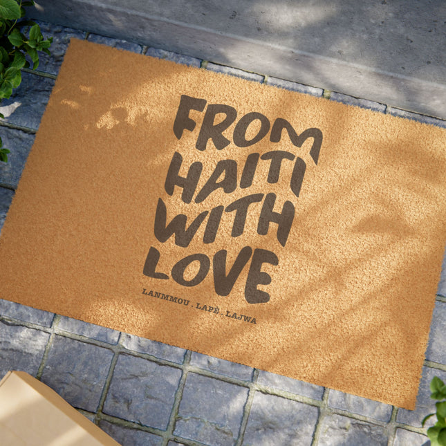 From Haiti With Love Limited Heritage Doormat Cultural Home Accent Housewarming Gift