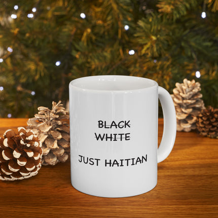 Just Haitian Minimalist Premium Ceramic Coffee Mug Bold Cultural Identity Drinkware