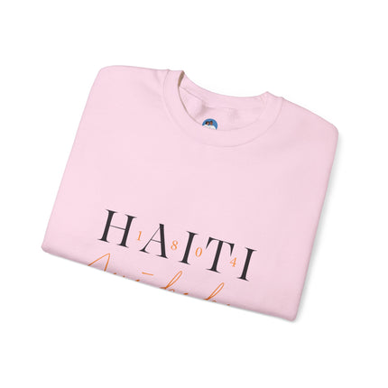 “Haitian Beauty” Sweatshirt Bold Afro-Caribbean Portrait, Unisex Cultural Streetwear, Stylish Haiti Crewneck Sweatshirt