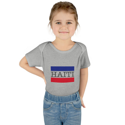 Little Roots Haiti Flag Baby Bodysuit National Pride Collection Infant Essentials Cute Baby Outfit