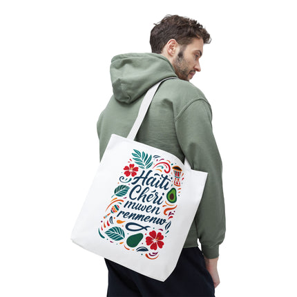 Haiti Chéri Mwen Renmenw Limited Edition Heritage Tote Love Letter to Haiti - CreoleSizzle