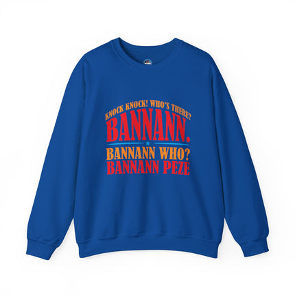 Bannann Peze Crewneck Sweatshirt  A Playful Nod to Haitian Humor and Flavor - CreoleSizzle
