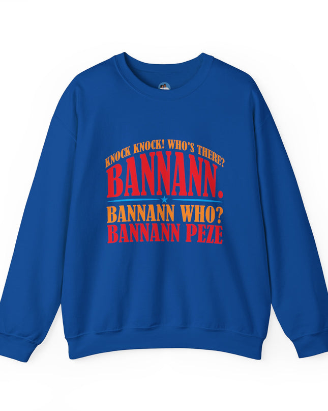 Bannann Peze Crewneck Sweatshirt  A Playful Nod to Haitian Humor and Flavor - CreoleSizzle
