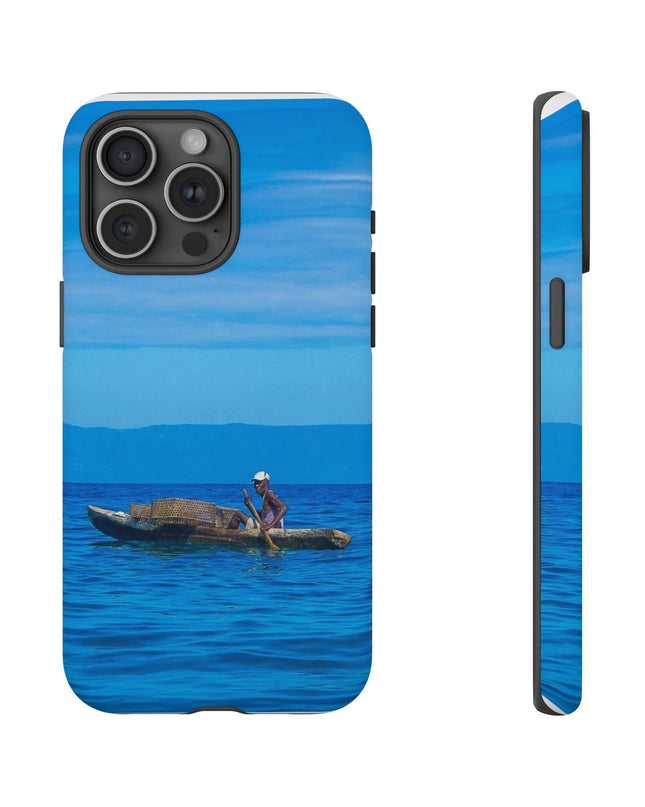 Haitian Fisherman Phone Case – Coastal Art Design – Durable, Stylish Caribbean Inspired Case - CreoleSizzle