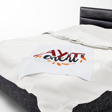 Ayiti Chéri Premium Plush Blanket Festive Heritage and Diaspora Pride Design - CreoleSizzle