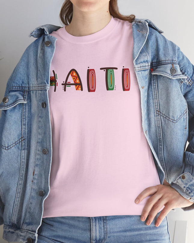 Haiti in Color Limited Heritage Drop Tee Artistic Creole Typography