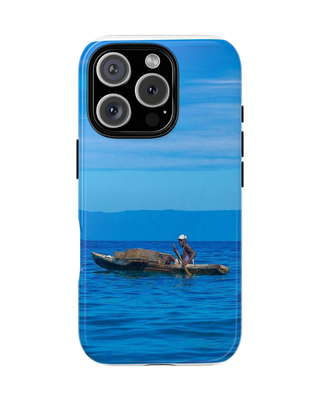 Haitian Fisherman Phone Case – Coastal Art Design – Durable, Stylish Caribbean Inspired Case - CreoleSizzle