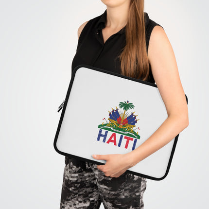 Haiti in Color Crayon Flag Heritage Laptop Sleeve Limited Culture Edition - CreoleSizzle