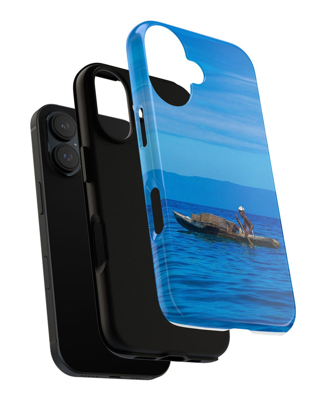 Haitian Fisherman Phone Case – Coastal Art Design – Durable, Stylish Caribbean Inspired Case - CreoleSizzle
