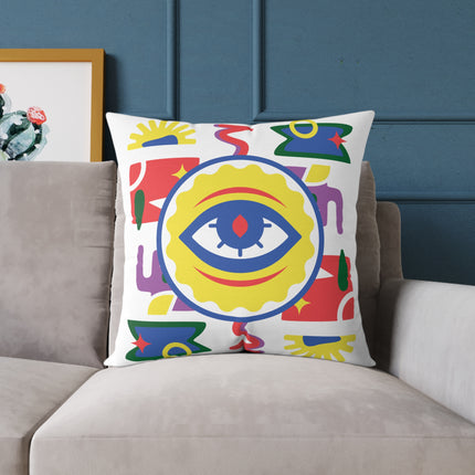Ancestral Vision Pillow Afro-Haitian Mysticism Design Creole Protection Symbol Limited Cultural Drop - CreoleSizzle