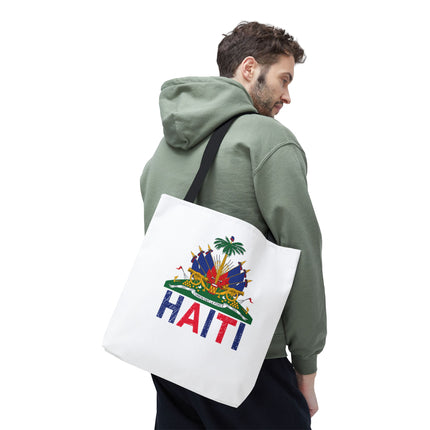 Ayiti Crayon Emblem Educational Heritage Tote Bag Diaspora Kids Edition - CreoleSizzle