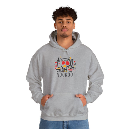 Sacred Rebel Vodou Skull Power Hoodie Afro-Haitian Heritage Series Unisex Heavy Blend Sweatshirt