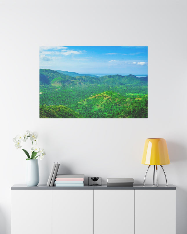 Canvas Art Print, Haiti Mountains Travel Destination, Gift for Travelers, Caribbean Wall Decor, Stretched Matte Canvas Art - CreoleSizzle