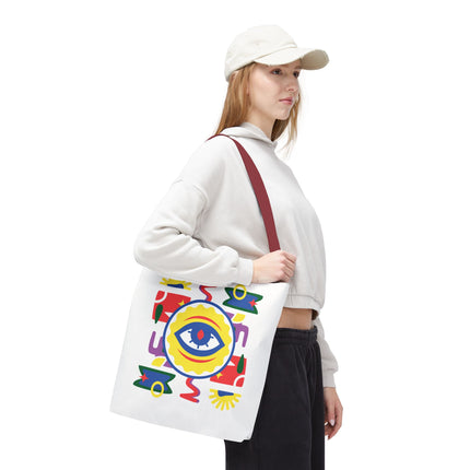 Vodou Eye Haitian Spiritual Art Tote Afro-Haitian Mysticism Design - CreoleSizzle