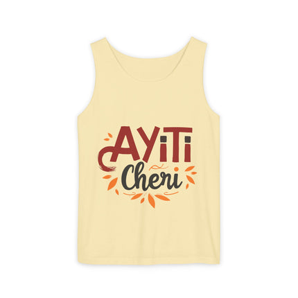 Ayiti Chéri Tank Top Haitian Heritage Unisex Summer Shirt Cultural Festival Wear Caribbean Pride Vacation Outfit