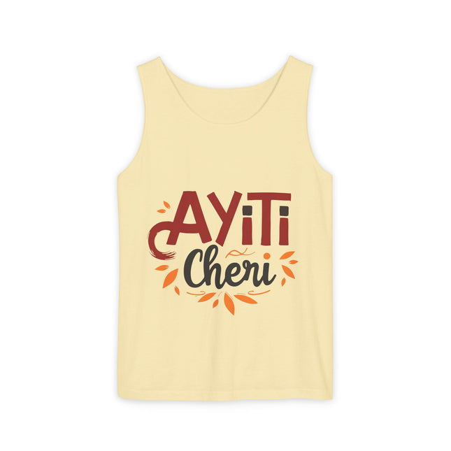 Ayiti Chéri Tank Top Haitian Heritage Unisex Summer Shirt Cultural Festival Wear Caribbean Pride Vacation Outfit