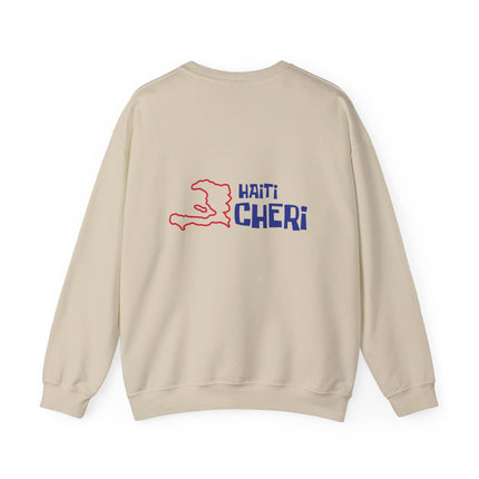 Haiti Chéri Playful Pride Crewneck Sweatshirt Unisex Heavy Blend Cultural Heritage & Cozy Fashion