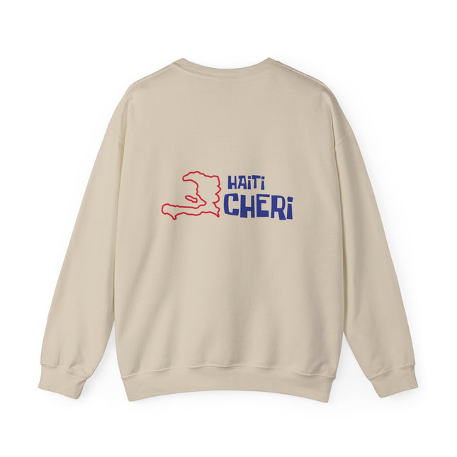 Haiti Chéri Playful Pride Crewneck Sweatshirt Unisex Heavy Blend Cultural Heritage & Cozy Fashion