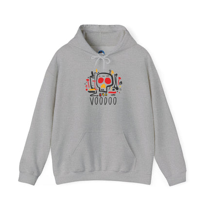 Sacred Rebel Vodou Skull Power Hoodie Afro-Haitian Heritage Series Unisex Heavy Blend Sweatshirt