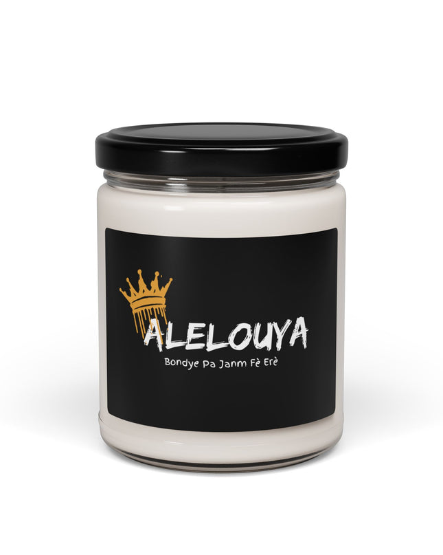 Alelouya Scented Candle – Haitian Inspired Soy Wax Candle – Uplifting Home Décor Gift Scented Soy Candle, 9oz - CreoleSizzle