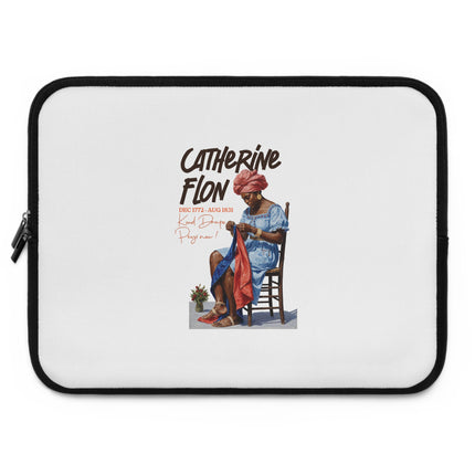 Catherine Flon Stitching the Flag of Freedom Haitian Heritage of the Revolution Laptop Sleeve - CreoleSizzle