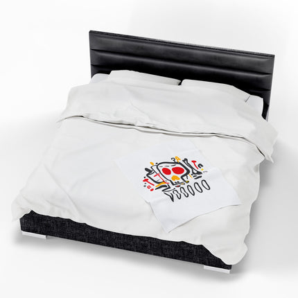 Haitian Vodou Heritage Plush Blanket Bold Afro-Spiritual Art and Cultural Symbolism - CreoleSizzle