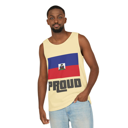 Haitian Proud Tank Top GTA-Inspired Flag Remix Unisex Streetwear Cultural Pride & Gaming Nostalgia