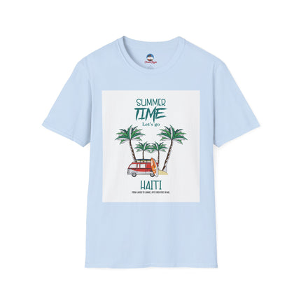 Summer Time in Haiti Sweatshirt Tropical Palm & Surf Van Graphic Caribbean Vibes Pullover Beach Life Travel & Vacation Vibes T-Shirt