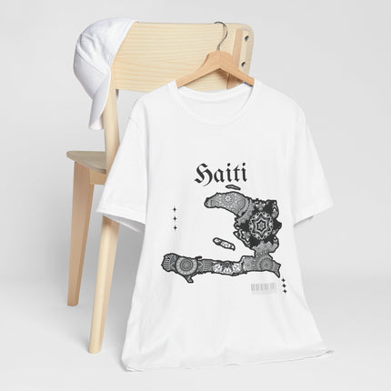 Haiti Map Graphic T-Shirt Unisex Soft Cotton Tee Cultural Design Haitian Pride Shirt Unisex Jersey Short Sleeve Tee - CreoleSizzle