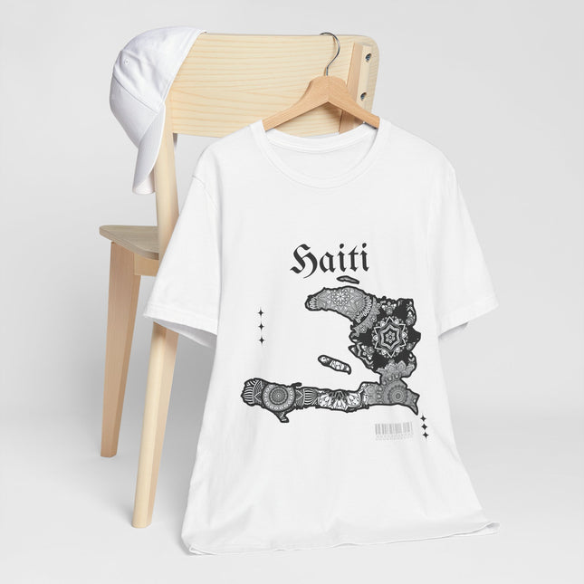 Haiti Map Graphic T-Shirt Unisex Soft Cotton Tee Cultural Design Haitian Pride Shirt Unisex Jersey Short Sleeve Tee - CreoleSizzle