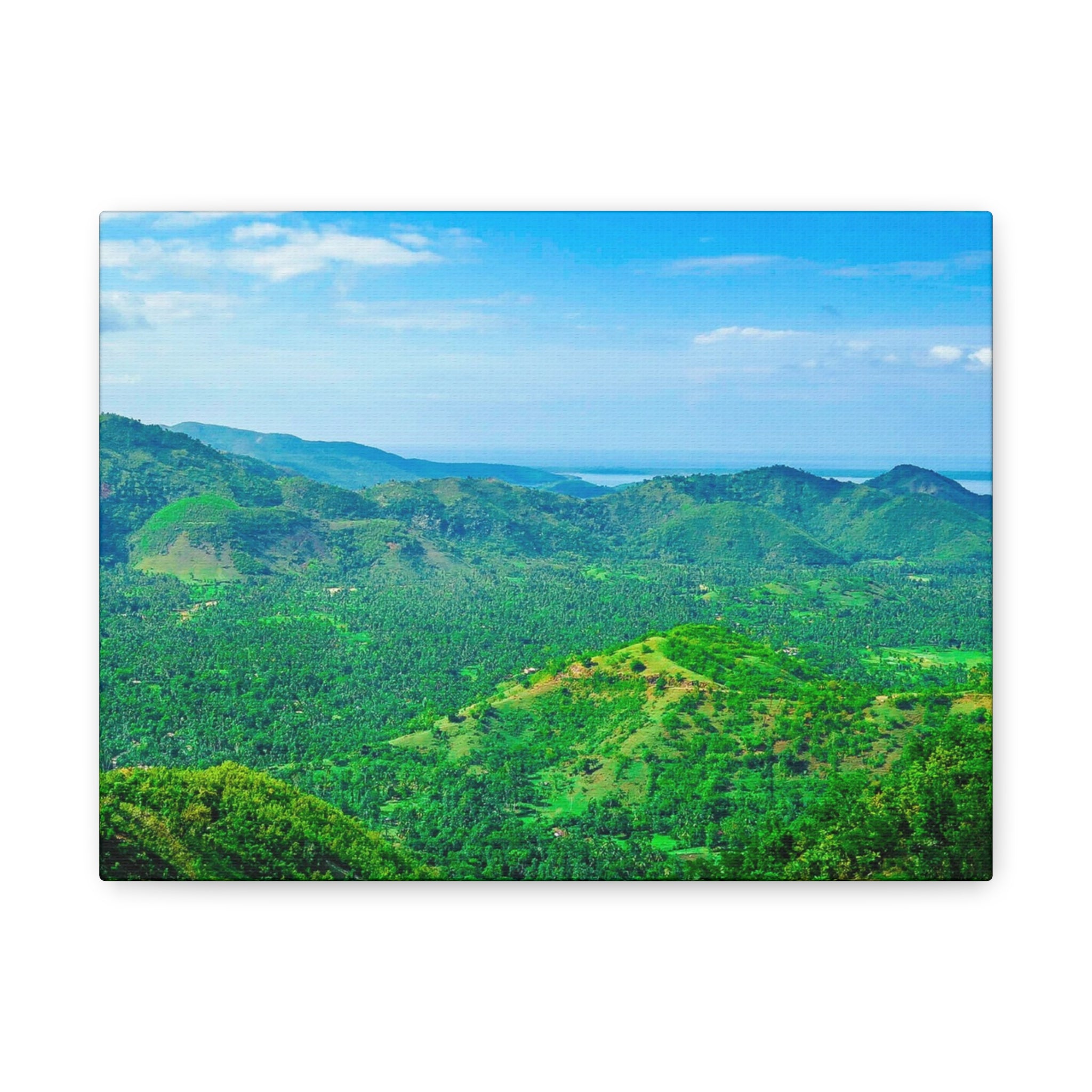 Canvas Art Print, Haiti Mountains Travel Destination, Gift for Travelers, Caribbean Wall Decor, Stretched Matte Canvas Art