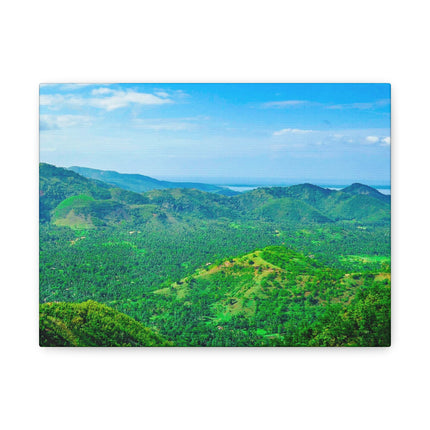 Canvas Art Print, Haiti Mountains Travel Destination, Gift for Travelers, Caribbean Wall Decor, Stretched Matte Canvas Art - CreoleSizzle