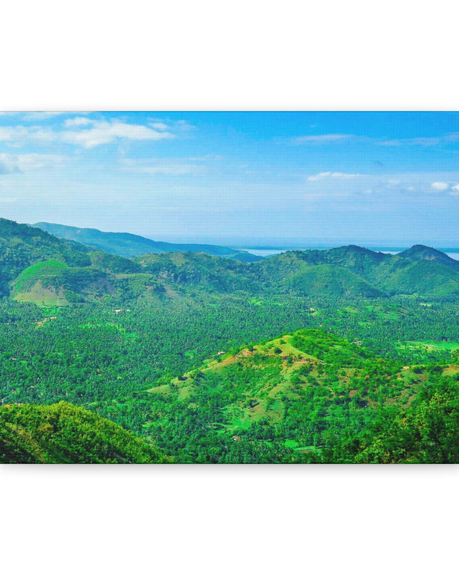 Canvas Art Print, Haiti Mountains Travel Destination, Gift for Travelers, Caribbean Wall Decor, Stretched Matte Canvas Art - CreoleSizzle